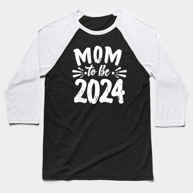 Mom to be 2024, pregnancy announcement Baseball T-Shirt by Funny sayings